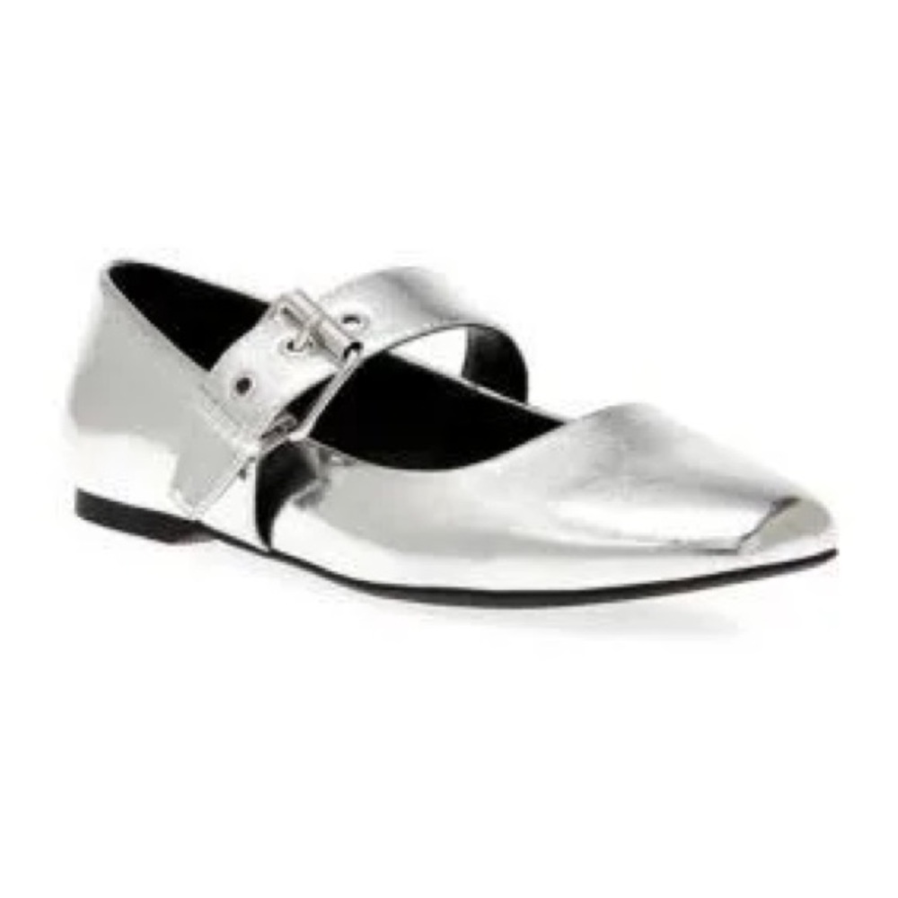 Dolce Vita Silver Metallic Mary Janes